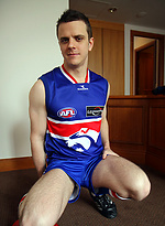 Aussie boy Brent Tyler strips of of his Footy Gear by Bentley Race