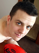 Aussie boy Brent Tyler strips of of his Footy Gear by Bentley Race