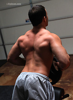 Hot muscled boy Otto shows his rod by Frat Men