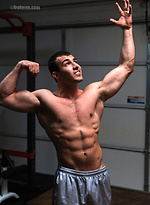 Hot muscled boy Otto shows his rod by Frat Men