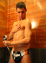 My mate Tommy can\\\\\\\'t hide that enormous cock in his speedos by Bentley Race
