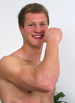 Sebastian shows his hairy chest and cock by English Lads