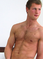 Sebastian shows his hairy chest and cock by English Lads