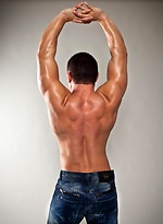 With his debut solo jack off, Sergio King presents a nice tight package of big hard muscle. by Randy Blue
