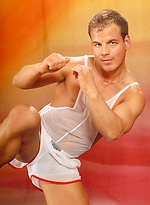 Athlete posing naked by William Higgins