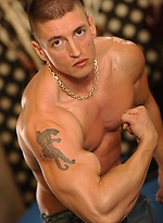Muscled guy shows cock by William Higgins