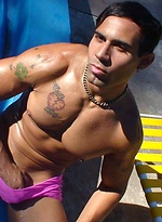 Leandro Silver jacking off outdoors by Alpha Male Fuckers