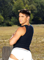 Guy Parker posing naked outdoors by Colt Studio