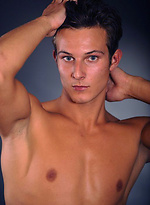 Hot brunette stud posing naked and shows his butt by William Higgins