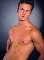 Hot brunette stud posing naked and shows his butt by William Higgins