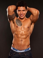 Dante Ferraro jerks his big meaty cock, works his sensitive nipples, then fucks Fleshjack by Randy Blue