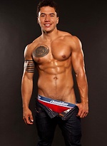 Dante Ferraro jerks his big meaty cock, works his sensitive nipples, then fucks Fleshjack by Randy Blue