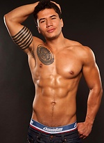 Dante Ferraro jerks his big meaty cock, works his sensitive nipples, then fucks Fleshjack by Randy Blue