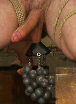 18 year old slave boy endures the most intense ball stretching on BG. by Bound Gods