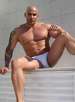 Bald muscle hunk Big Roger by Alpha Male Fuckers