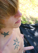 Skyler posing naked outdoors by Nextdoor Male