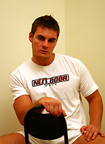 Muscled stud Brenden working out and strokes dick by Nextdoor Male