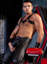 Lance Navarro in leather gear by Club Inferno With Lance Navarro