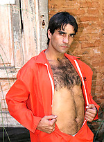 Miguel Torres posing naked outdoors by Brazilian Studz