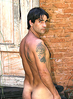 Miguel Torres posing naked outdoors by Brazilian Studz