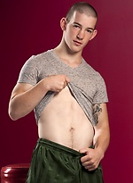 Tattooed twink Mick Gibson shows his fat cock by Hot House Backroom With Mick Gibson
