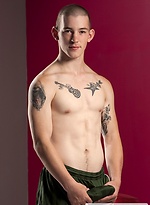 Tattooed twink Mick Gibson shows his fat cock by Hot House Backroom With Mick Gibson