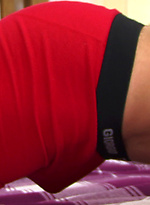 Hunky Young Personal Trainer Dilon Santos Showing off his Very Hard Uncut Erection by English Lads