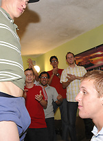 A hot creamy load on this pledges face by HazeHim