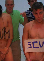these pledges get hazed in the shower by HazeHim