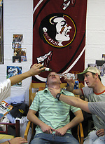 Horny college boy is blindfolded and fucked by HazeHim
