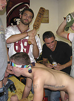 Horny college boy is blindfolded and fucked by HazeHim