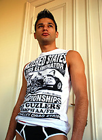 Muscle boy Fernando Kairon strips down in Berlin by Bentley Race With Fernando Kairon