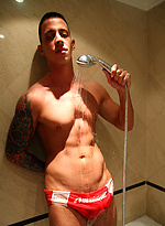 Shower time with our straight mate Kevin Lucas by Bentley Race