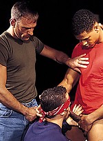 Mitchell Stack, Jack Simmons, Aron Ridge, Tristan Paris and Jason Branch - muscled interracial by Jocks Studios With Aron Ridge