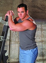 Muscle brunette Ace Hanson in a gym by Jocks Studios With Ace Hanson