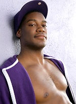 Kevin shows off his beautiful black body. and jcking off cock by Randy Blue
