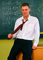 Steven Stefler posing naked in a classroom by Scary Fuckers With Steven Stefler