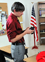 Geeky blond twink bonds with his photography teacher and submits into sucking cock by TeachTwinks