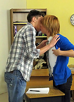 Two twinks in detention start sucking each other after teacher leave the class by TeachTwinks