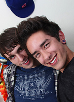 A horny twink convinces his friend to suck on his erected cock! by LollipopTwinks