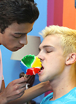 Two lovely homo and erotic twinks playing suck my lollipop! by LollipopTwinks