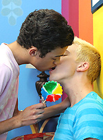Two lovely homo and erotic twinks playing suck my lollipop! by LollipopTwinks