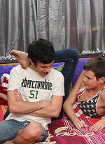 Ryan Sharp isn\\\'t thrilled when he catches Timo Garrett eating their Christmas decorations! by LollipopTwinks