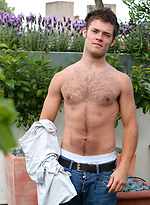 Straight hairy hunk in a bath by English Lads