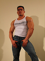 Manuel Melia posing naked and playing with his cock by Muscle Hunks