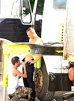 Truck driver gets a blowjob by UKNakedmen