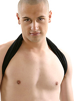 Bald stud strips to have his dick up and hard in his hands by Cruiserboys