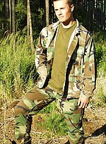 Straight military man outdoors by Czech Boys