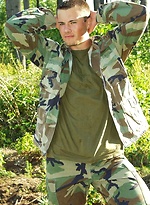 Straight military man outdoors by Czech Boys