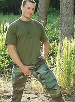 Straight military man outdoors by Czech Boys